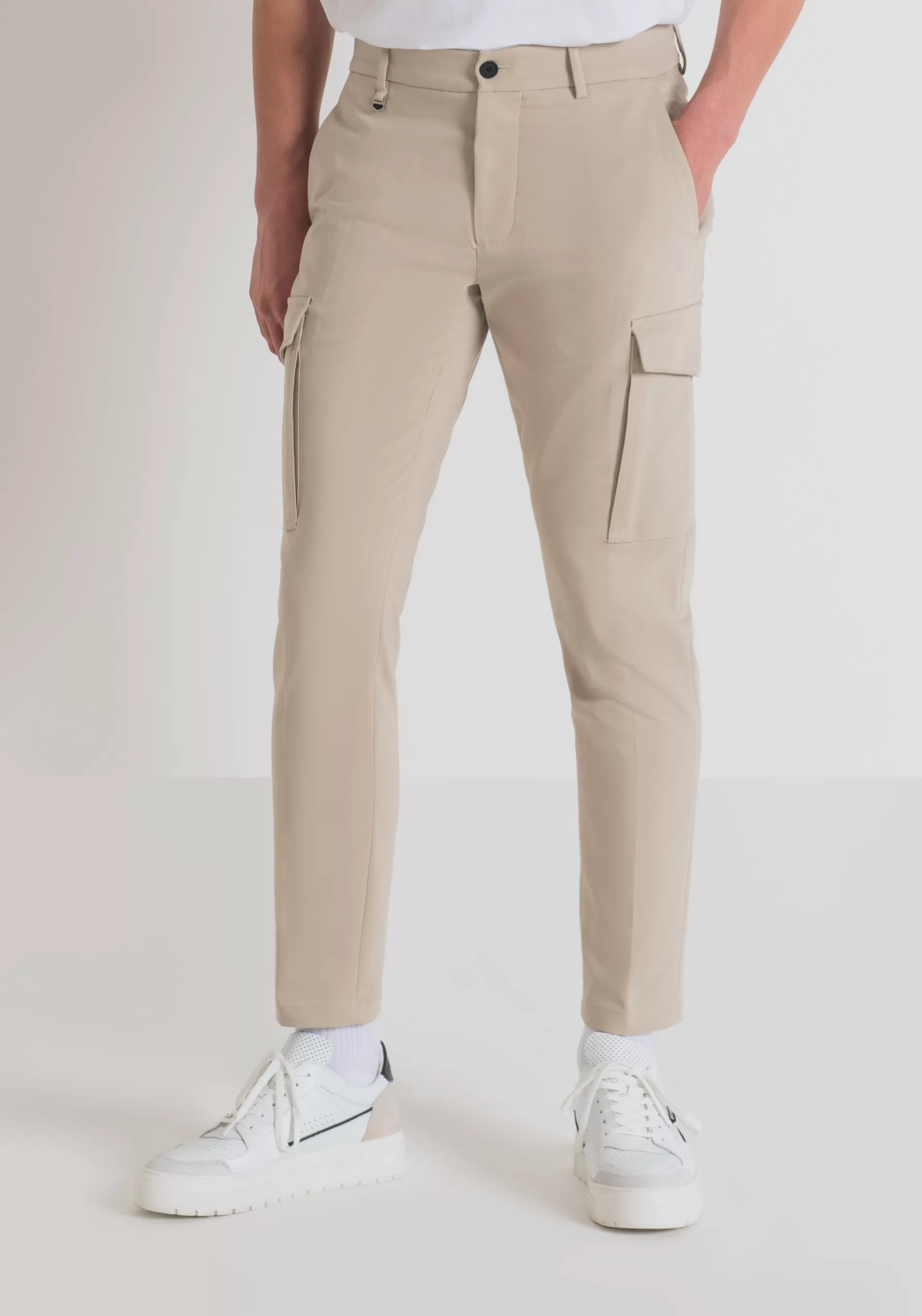 Clearance "BJORN" SKINNY FIT CARGO TROUSERS IN STRETCH COTTON BLEND FABRIC Trousers