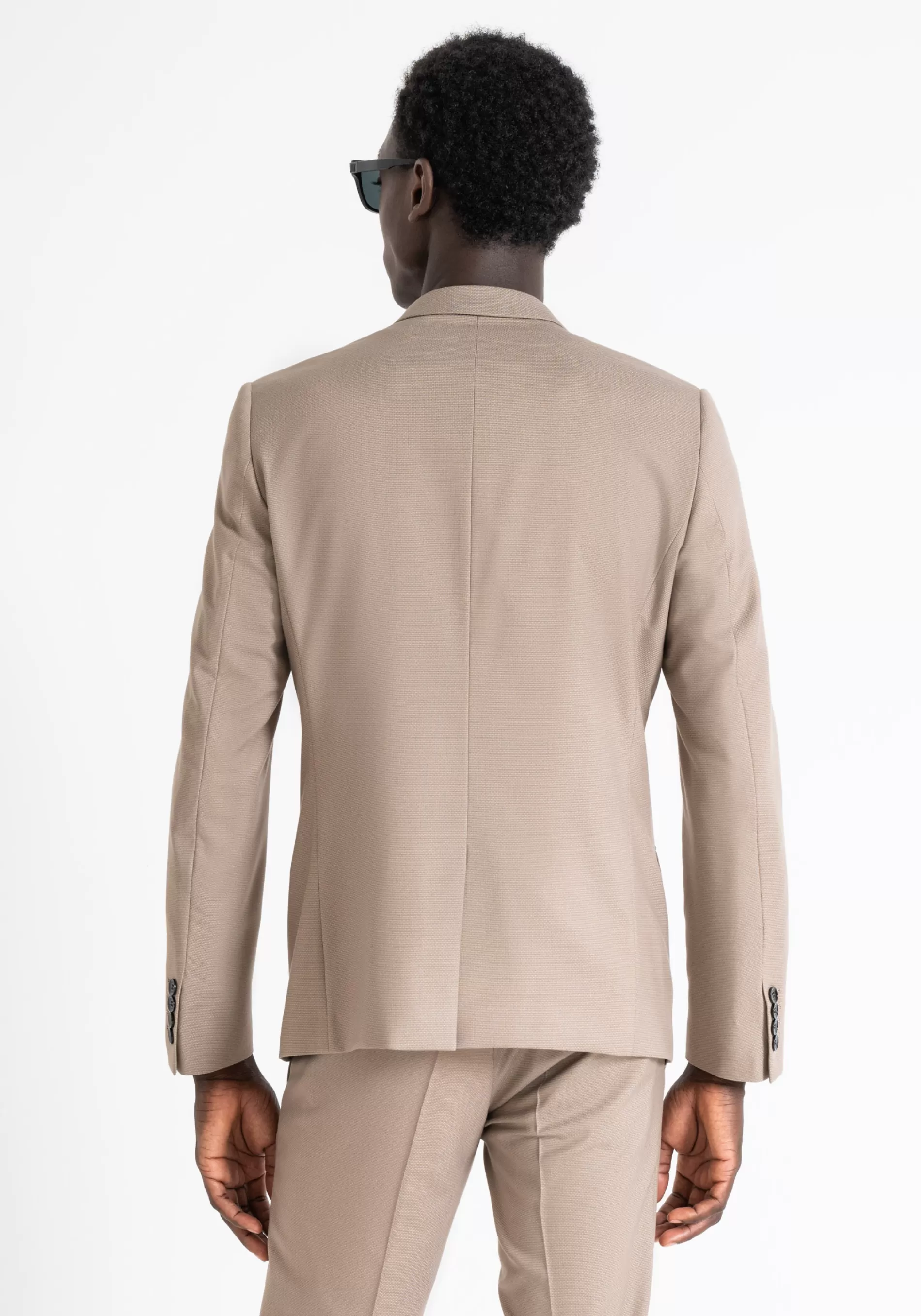 Cheap "BONNIE" SLIM FIT JACKET IN ELASTIC VISCOSE BLEND FABRIC WITH MICRO PATTERN Jackets and Gilet