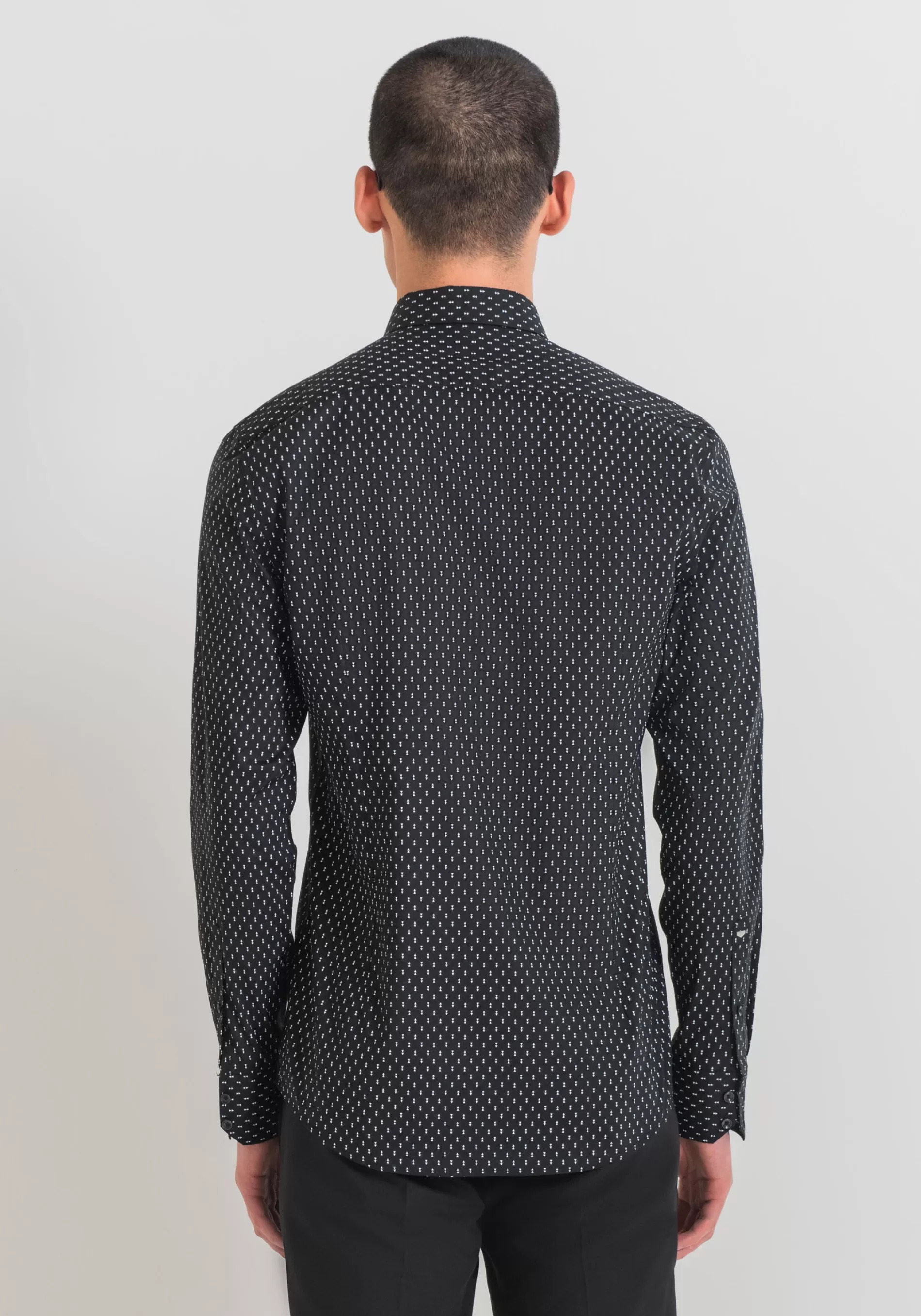 Discount "NAPOLI" SLIM FIT SHIRT IN SOFT-FEEL COTTON WITH ALL-OVER MICRO PRINT Shirts
