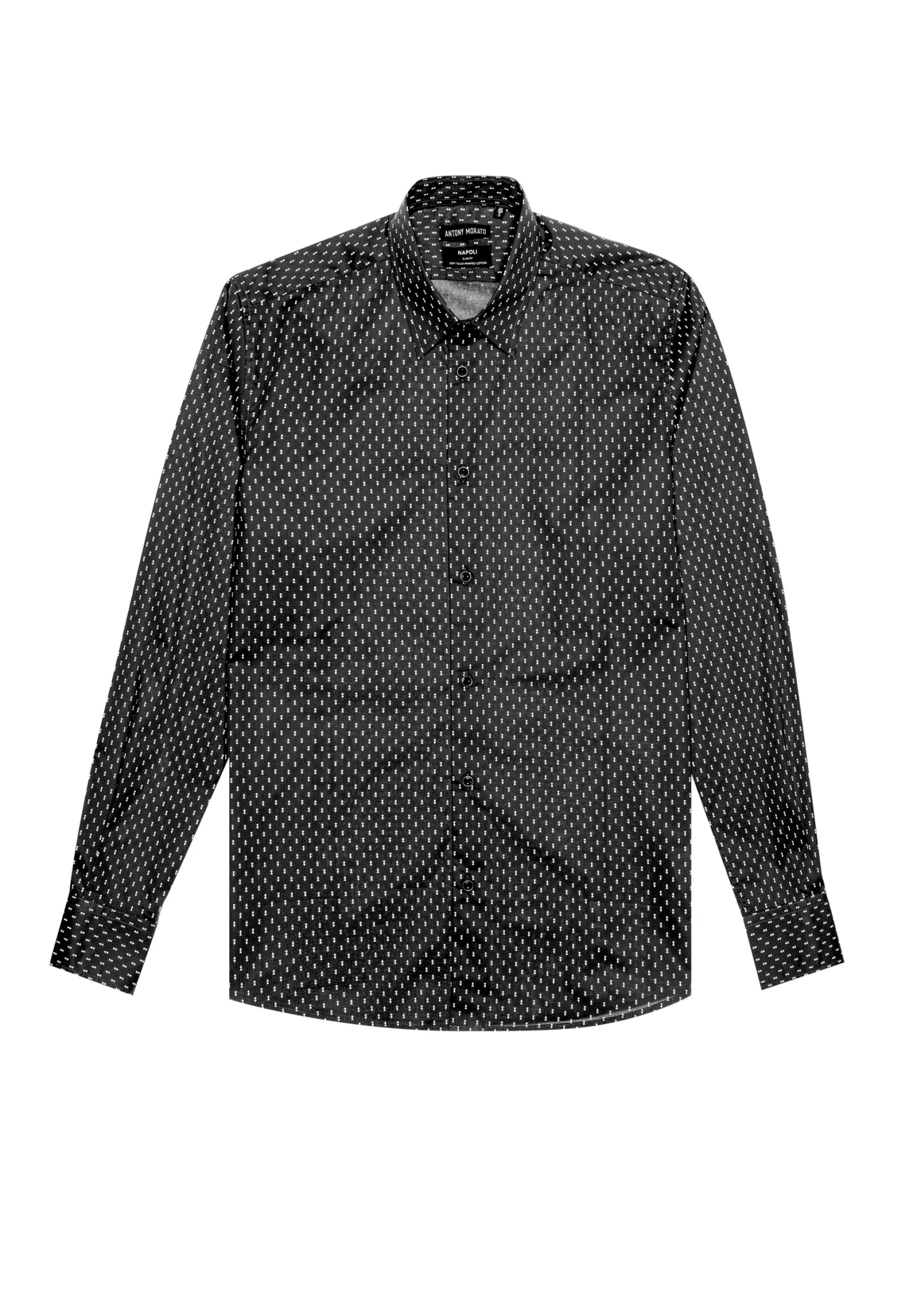 Discount "NAPOLI" SLIM FIT SHIRT IN SOFT-FEEL COTTON WITH ALL-OVER MICRO PRINT Shirts