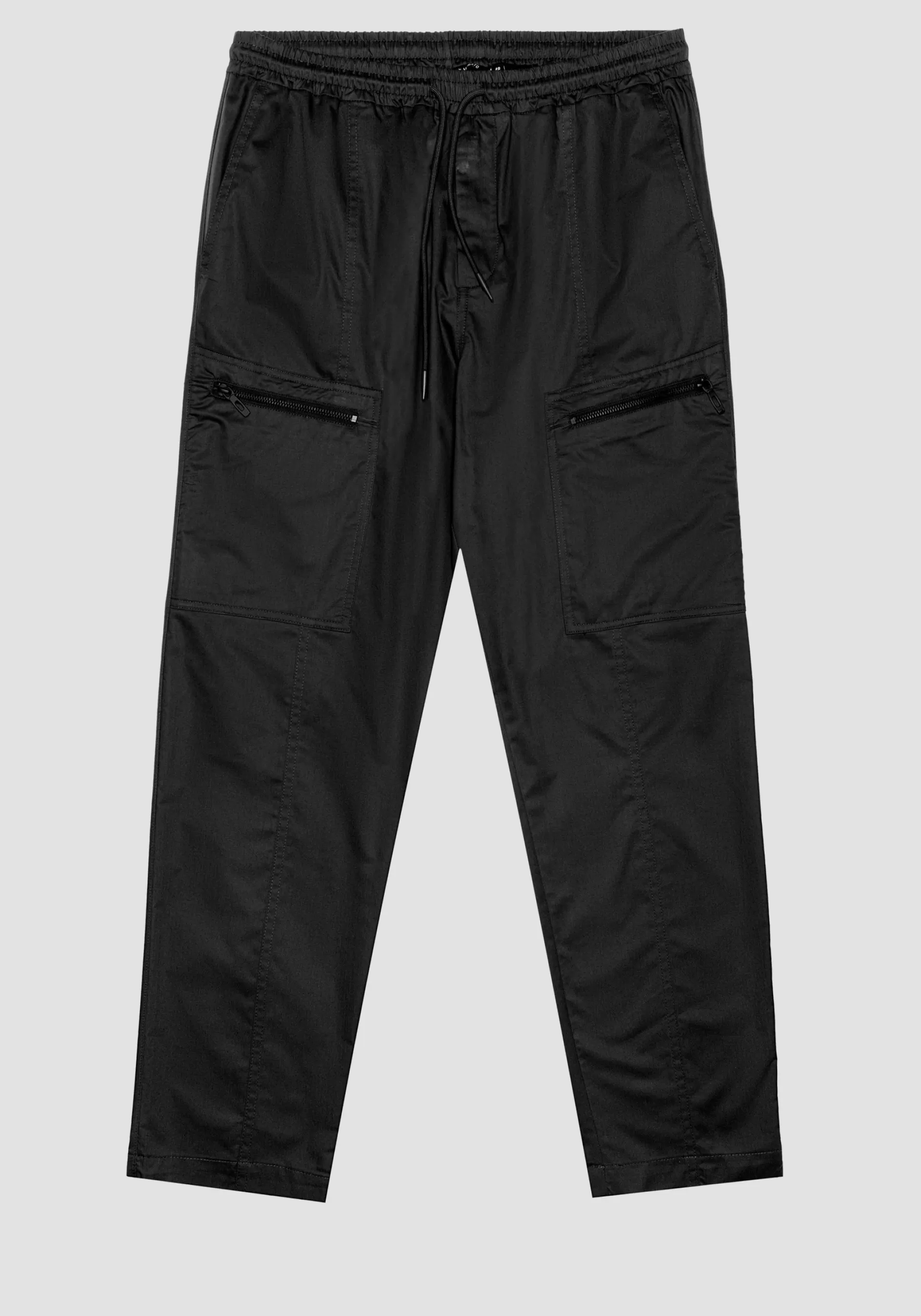 Hot REGULAR FIT CARGO TROUSERS IN COTTON TWILL WITH ZIPPERED POCKETS AND LOGO PATCH Trousers