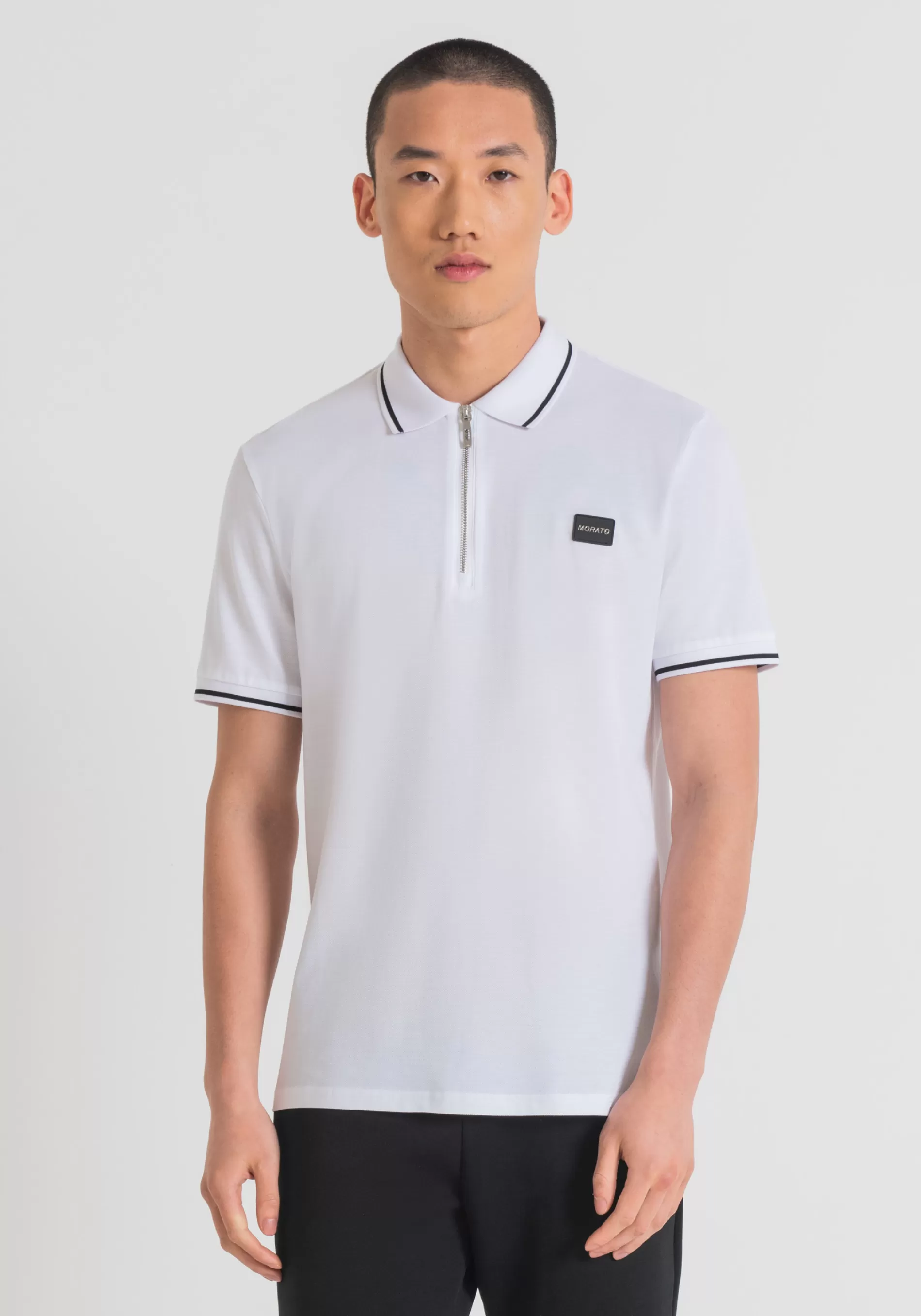Outlet REGULAR FIT POLO SHIRT IN MERCERISED PIQUE WITH RUBBERISED PLAQUE AND METAL LOGO T-shirts and Polo