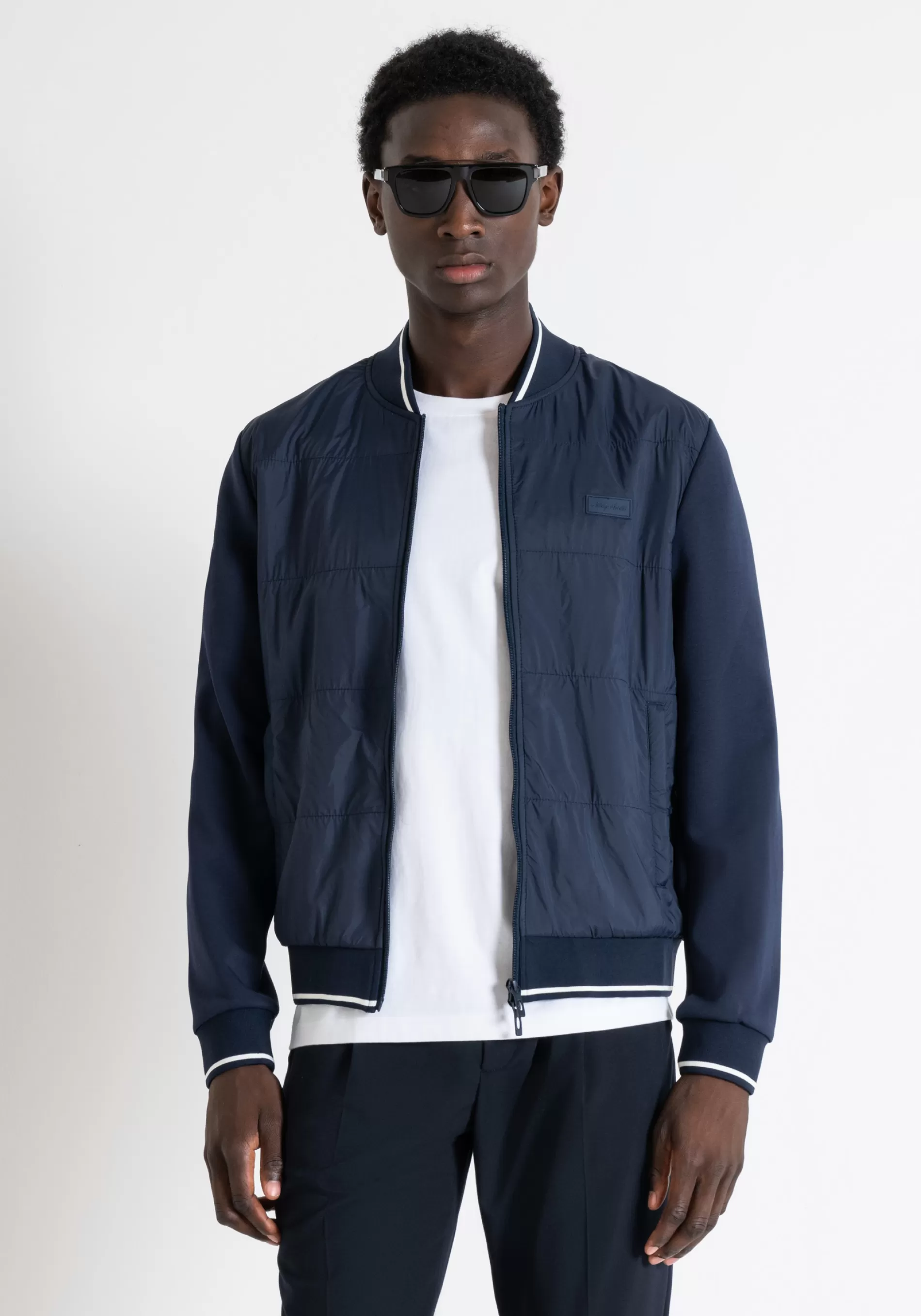 Store REGULAR FIT SWEATSHIRT IN COTTON AND NYLON BLEND WITH LOGO PATCH Sweatshirts