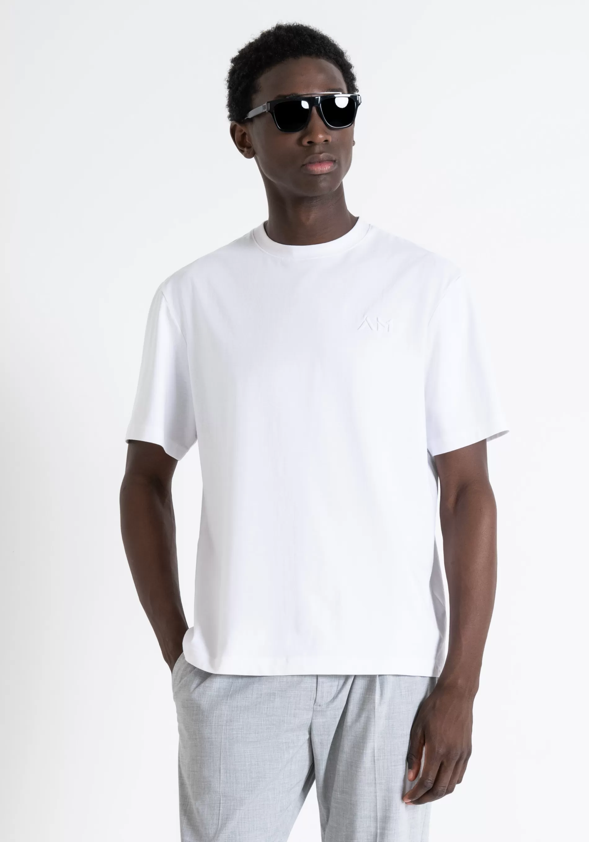 Best Sale RELAXED FIT T-SHIRT IN COTTON WITH EMBROIDERED LOGO T-shirts and Polo